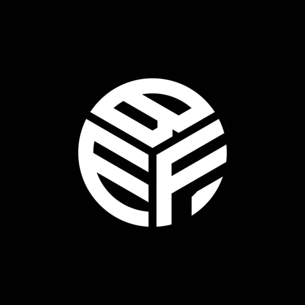 Σχεδιασμός Λογότυπου Bef Μαύρο Φόντο Bef Δημιουργική Αρχικά Γράμμα Λογότυπο — Διανυσματικό Αρχείο