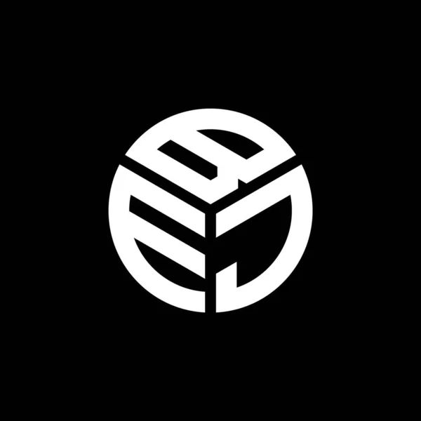 Diseño Del Logotipo Letra Bej Sobre Fondo Negro Bej Iniciales — Vector de stock