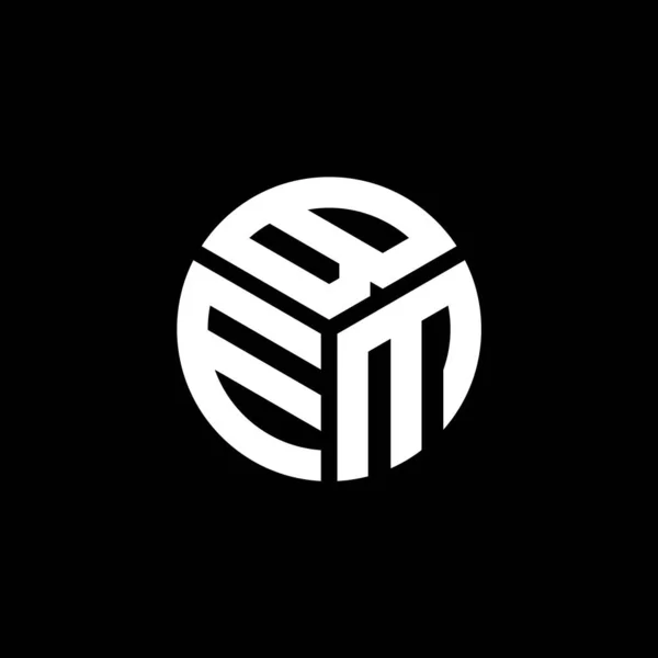 Design Logotipo Carta Bem Fundo Preto Bem Iniciais Criativas Conceito — Vetor de Stock