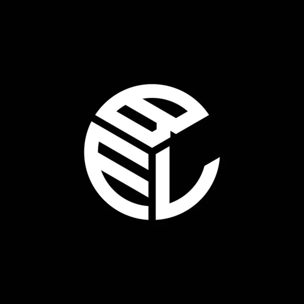 Projekt Logo Litery Bel Czarnym Tle Bel Twórcze Inicjały Koncepcja — Wektor stockowy