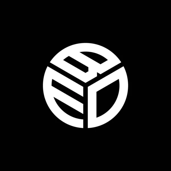 Siyah Arka Planda Beo Harf Logosu Tasarımı Beo Yaratıcı Harflerin — Stok Vektör