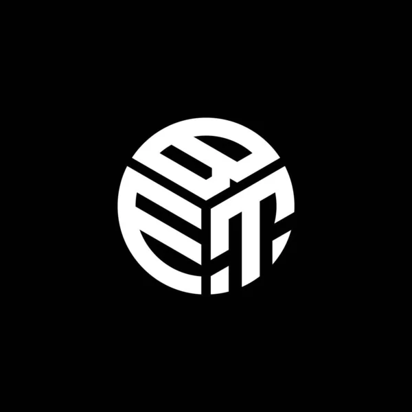 Bet Lettre Logo Design Sur Fond Noir Bet Initiales Créatives — Image vectorielle
