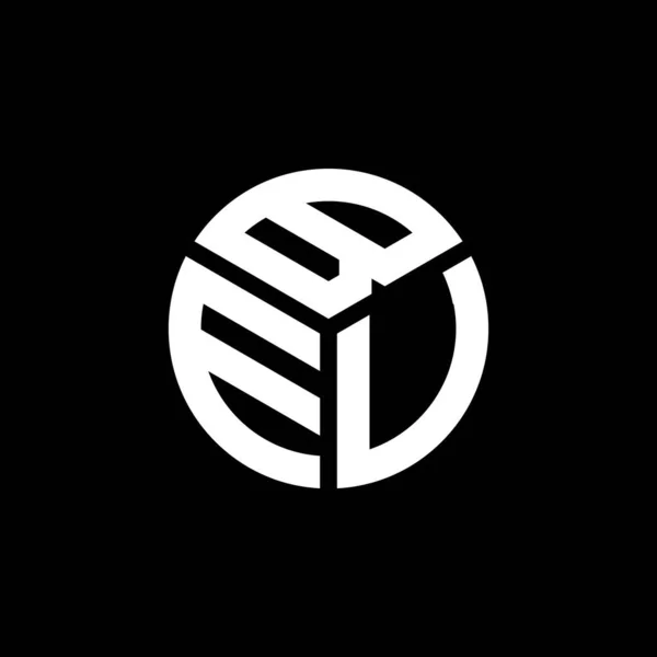 Diseño Del Logotipo Letra Bev Sobre Fondo Negro Bev Iniciales — Archivo Imágenes Vectoriales