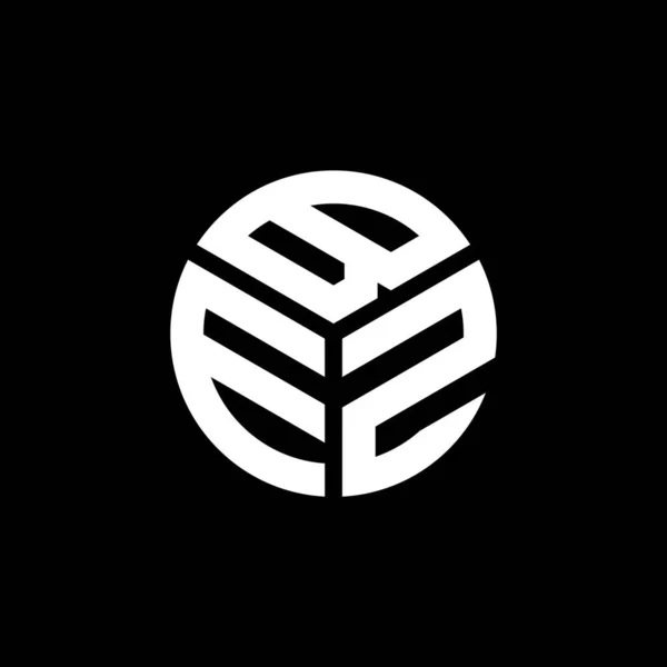 Desain Logo Huruf Bez Pada Latar Belakang Hitam Bez Kreatif - Stok Vektor