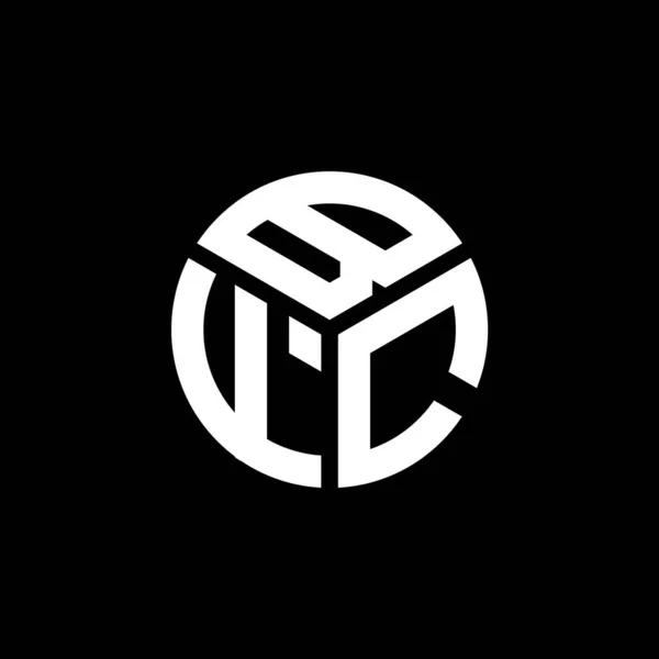 Diseño Del Logotipo Letra Bfc Sobre Fondo Negro Bfc Iniciales — Archivo Imágenes Vectoriales