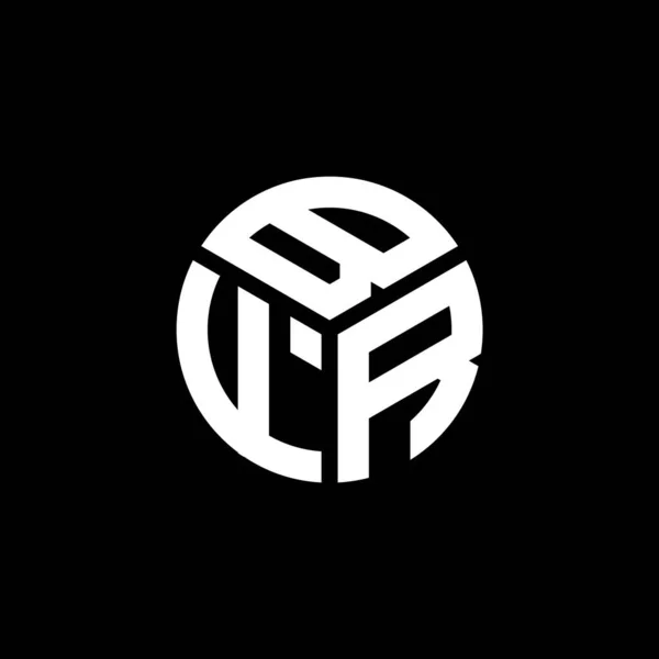 Diseño Del Logotipo Letra Bfr Sobre Fondo Negro Bfr Iniciales — Archivo Imágenes Vectoriales