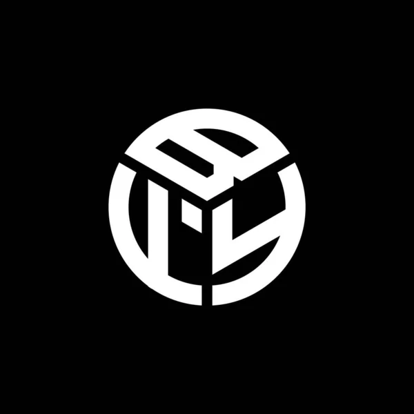 Siyah Arka Planda Bfy Harf Logosu Tasarımı Bfy Yaratıcı Harflerin — Stok Vektör