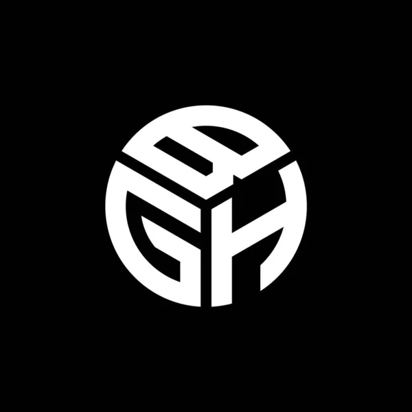 Bgh Lettre Logo Design Sur Fond Noir Bgh Initiales Créatives — Image vectorielle