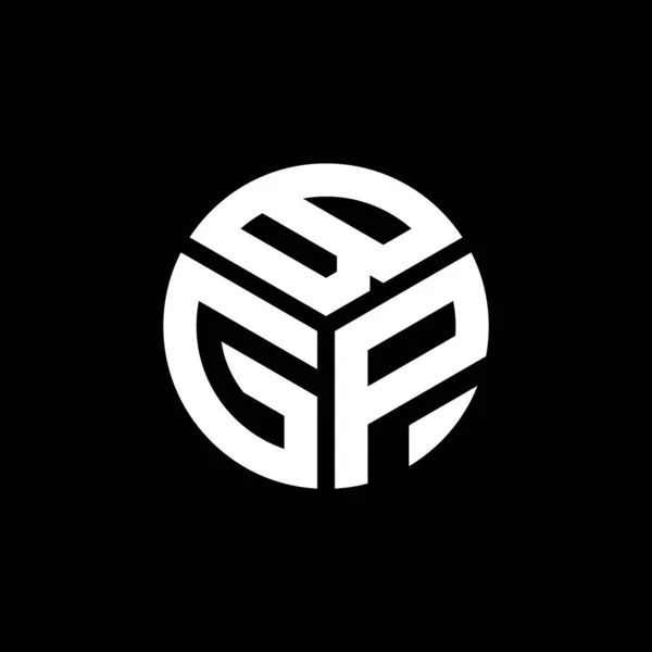 Bgp Lettre Logo Design Sur Fond Noir Bgp Initiales Créatives — Image vectorielle