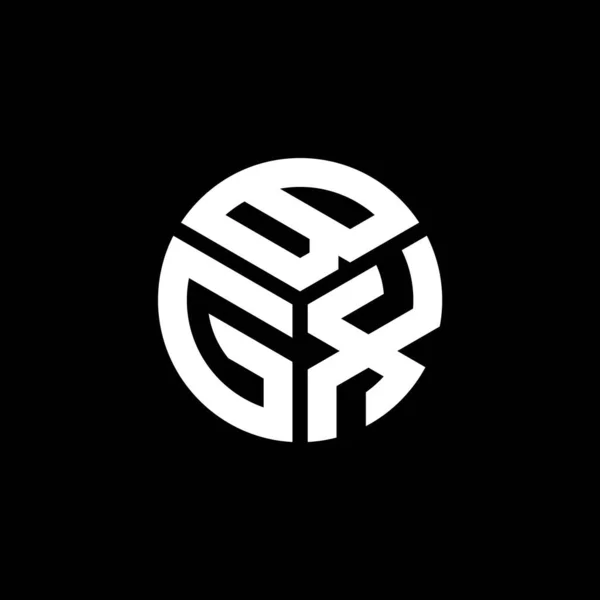 Siyah Arkaplanda Bgx Harf Logosu Tasarımı Bgx Yaratıcı Harflerin Baş — Stok Vektör