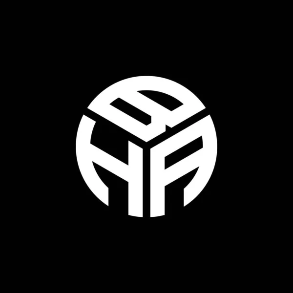 Diseño Del Logotipo Letra Bha Sobre Fondo Negro Bha Iniciales — Archivo Imágenes Vectoriales