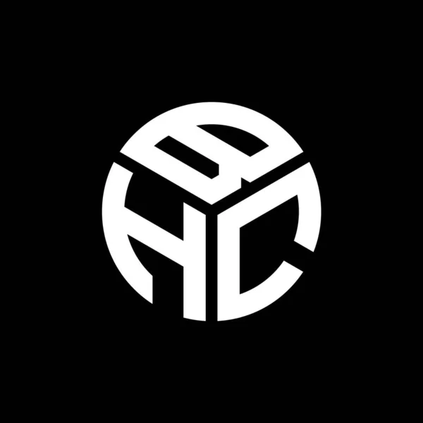 Design Logotipo Carta Bhc Fundo Preto Bhc Iniciais Criativas Conceito — Vetor de Stock