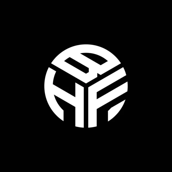 Diseño Del Logotipo Letra Bhf Sobre Fondo Negro Bhf Iniciales — Archivo Imágenes Vectoriales