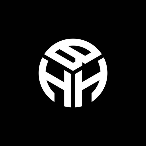 Design Logotipo Letra Bhh Fundo Preto Bhh Iniciais Criativas Conceito — Vetor de Stock