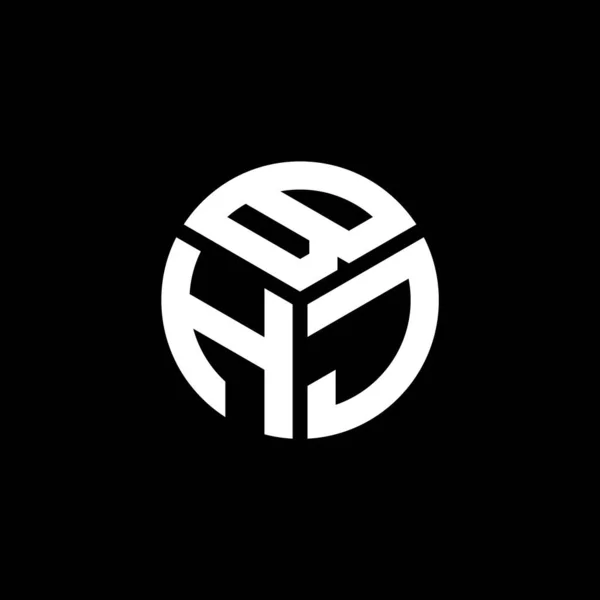 Diseño Del Logotipo Letra Bhj Sobre Fondo Negro Bhj Iniciales — Vector de stock