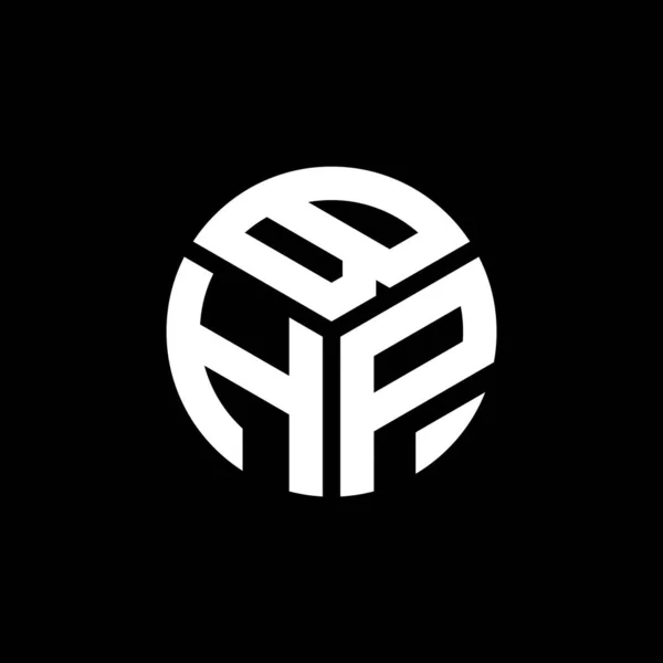 Logo Lettera Bhp Sfondo Nero Bhp Creativo Iniziali Lettera Logo — Vettoriale Stock