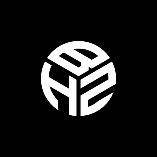Дизайн Логотипа Bhz Чёрном Фоне Bhz Creative Initials Letter Logo — стоковый вектор