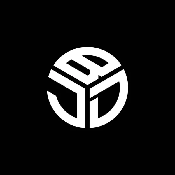 Diseño Del Logotipo Letra Bjd Sobre Fondo Negro Bjd Iniciales — Archivo Imágenes Vectoriales