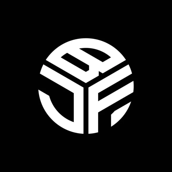 Design Logo Literei Bjf Fundal Negru Bjf Creativ Inițiale Concept — Vector de stoc