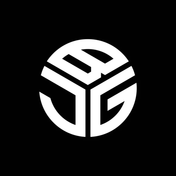 Diseño Del Logotipo Letra Bjg Sobre Fondo Negro Bjg Iniciales — Vector de stock