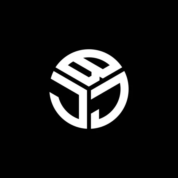 Siyah Arka Planda Bjj Harf Logosu Tasarımı Bjj Yaratıcı Harflerin — Stok Vektör