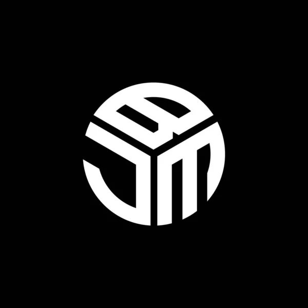 Дизайн Логотипа Буквы Bjm Черном Фоне Bjm Креативные Инициалы Буквенная — стоковый вектор