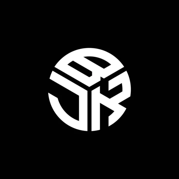 Bjk Lettre Logo Design Sur Fond Noir Bjk Initiales Créatives — Image vectorielle