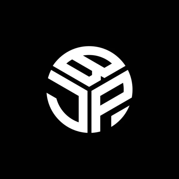黒を基調としたBjpレターロゴデザイン Bjpクリエイティブイニシャルレターロゴコンセプト Bjpレターデザイン — ストックベクタ