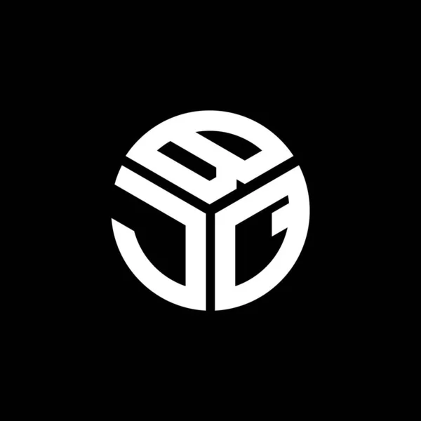 Design Logotipo Carta Bjq Fundo Preto Bjq Iniciais Criativas Conceito — Vetor de Stock