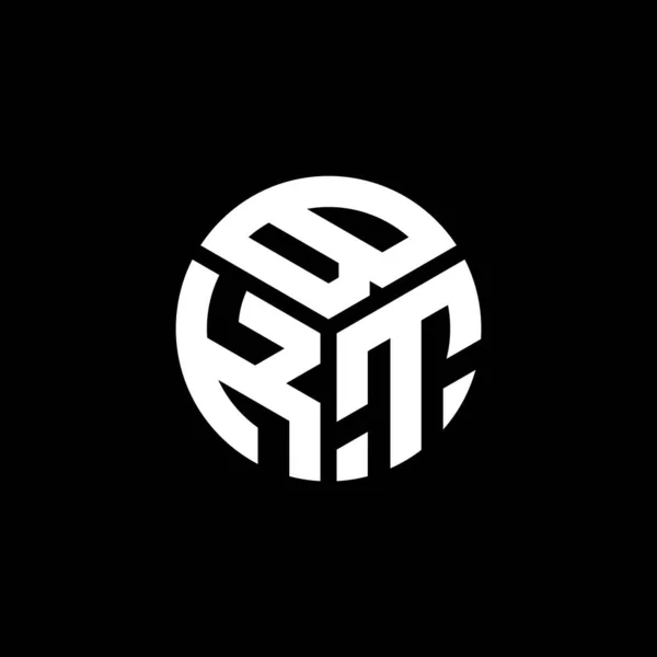 Diseño Del Logotipo Letra Bkt Sobre Fondo Negro Bkt Iniciales — Archivo Imágenes Vectoriales