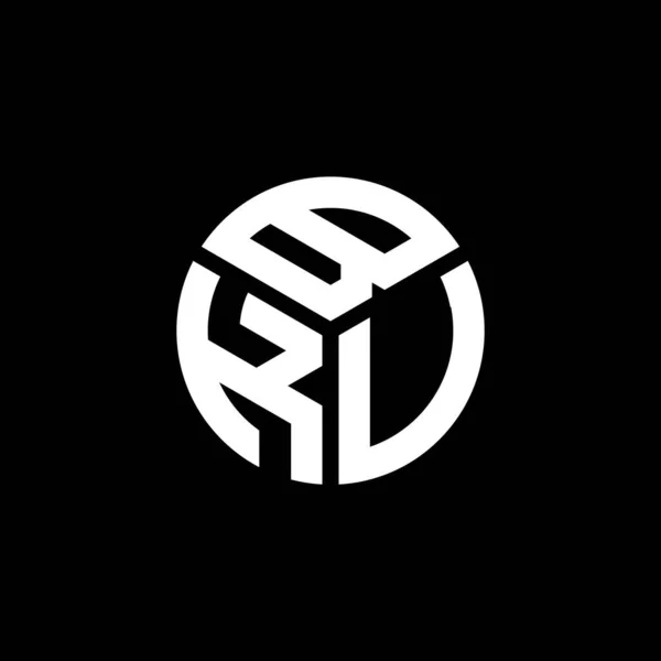 Bkv Lettre Logo Design Sur Fond Noir Bkv Initiales Créatives — Image vectorielle
