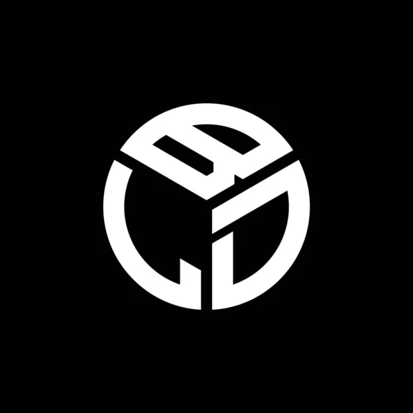 Siyah Arkaplanda Bld Harf Logosu Tasarımı Bld Yaratıcı Harflerin Baş — Stok Vektör