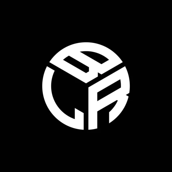Blr Lettre Logo Design Sur Fond Noir Blr Initiales Créatives — Image vectorielle