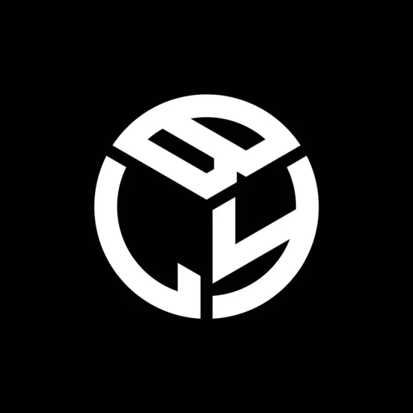Bly Letter Logo Design Black Background Bly Creative Initials Letter — Stock Vector