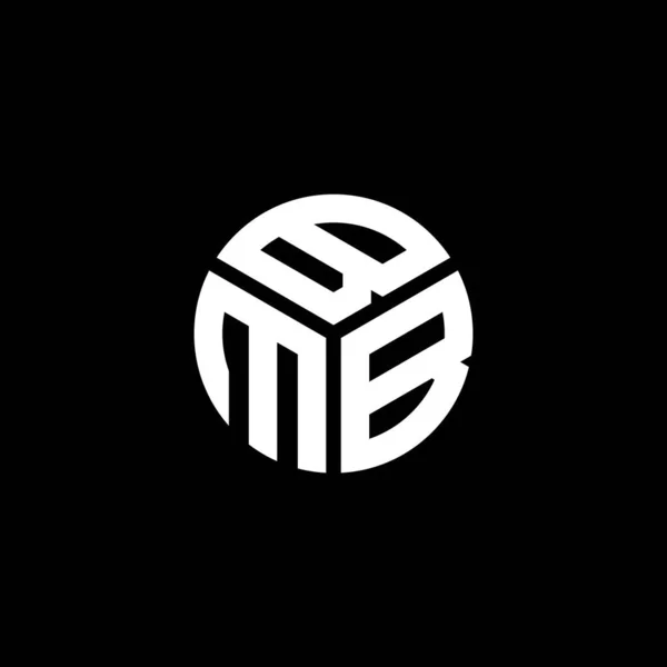 Siyah Arka Planda Bmb Harfi Logo Tasarımı Bmb Yaratıcı Harflerin — Stok Vektör