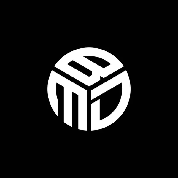 Bmd Logo Ontwerp Zwarte Achtergrond Bmd Creatieve Initialen Letter Logo — Stockvector