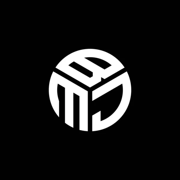 Bmj Design Logotipo Carta Fundo Preto Bmj Iniciais Criativas Conceito — Vetor de Stock