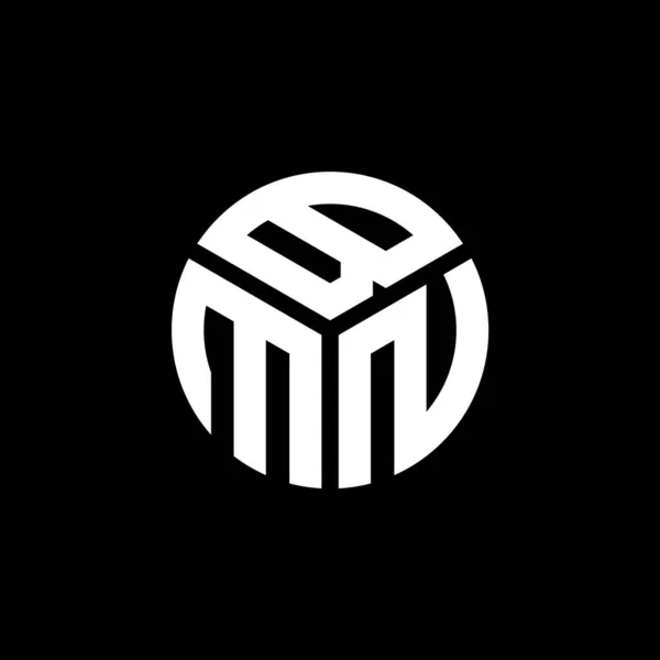Logo Lettera Bmn Sfondo Nero Bmn Creativo Iniziali Lettera Logo — Vettoriale Stock