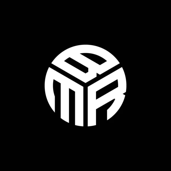 Bmr Letter Logo Design Black Background Bmr Creative Initials Letter — Stock Vector