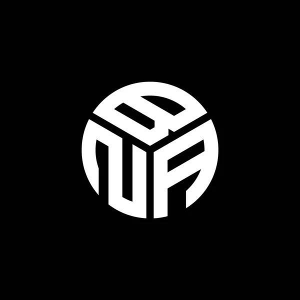 Σχεδιασμός Λογότυπου Γράμματος Bna Μαύρο Φόντο Δημιουργικά Αρχικά Bna Έννοια — Διανυσματικό Αρχείο
