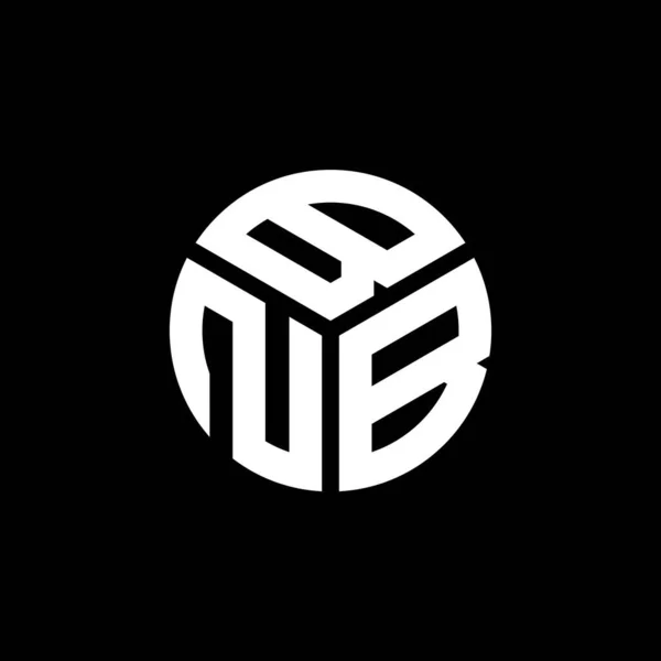 黒の背景にBnbの文字のロゴデザイン Bnbクリエイティブイニシャルレターロゴコンセプト Bnbレターデザイン — ストックベクタ