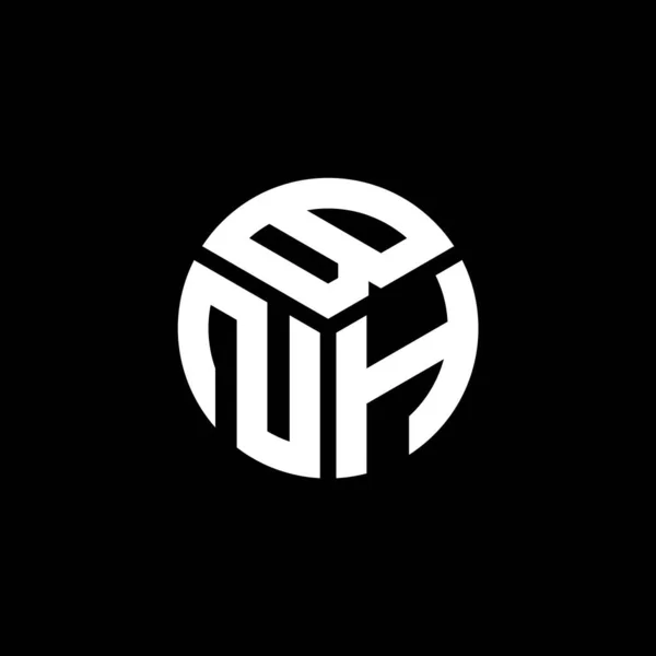 Літерний Дизайн Логотипу Bnh Чорному Тлі Творчі Ініціали Bnh Мають — стоковий вектор