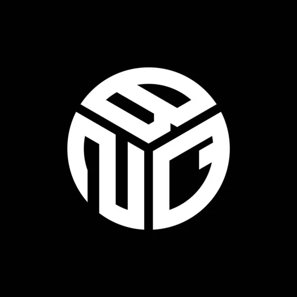 Bnq Brev Logotyp Design Svart Bakgrund Bnq Kreativa Initialer Brev — Stock vektor
