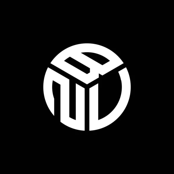 Diseño Del Logotipo Letra Bnv Sobre Fondo Negro Bnv Iniciales — Vector de stock