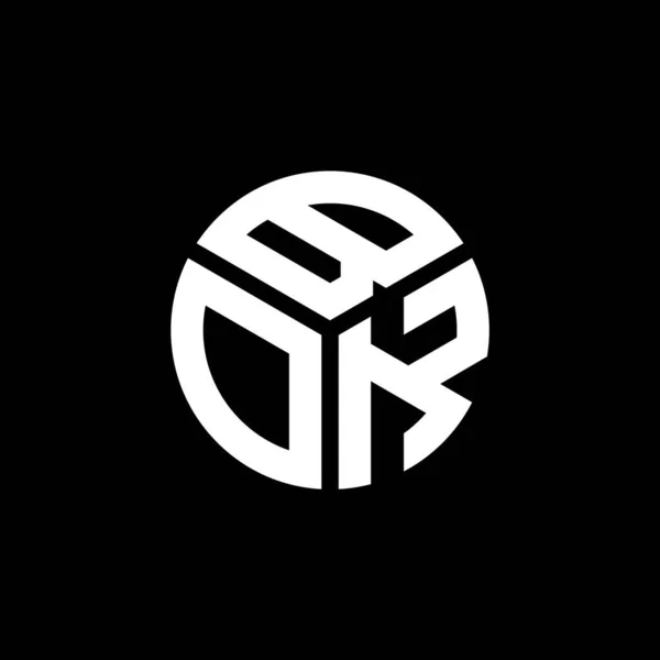 Projekt Logo Litery Bok Czarnym Tle Bok Twórcze Inicjały Koncepcja — Wektor stockowy