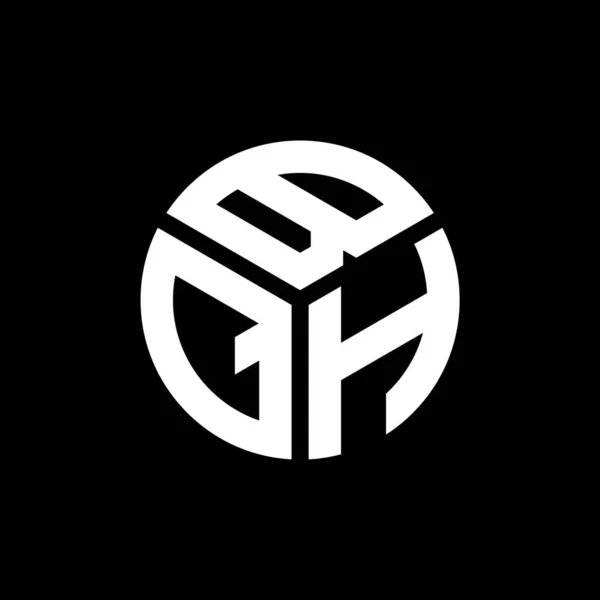 Logo Della Lettera Bqh Sfondo Nero Bqh Creativo Iniziali Lettera — Vettoriale Stock
