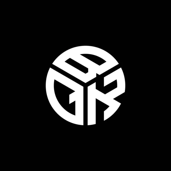 Дизайн Логотипа Буквы Bqk Черном Фоне Концепция Логотипа Инициалами Bqk — стоковый вектор