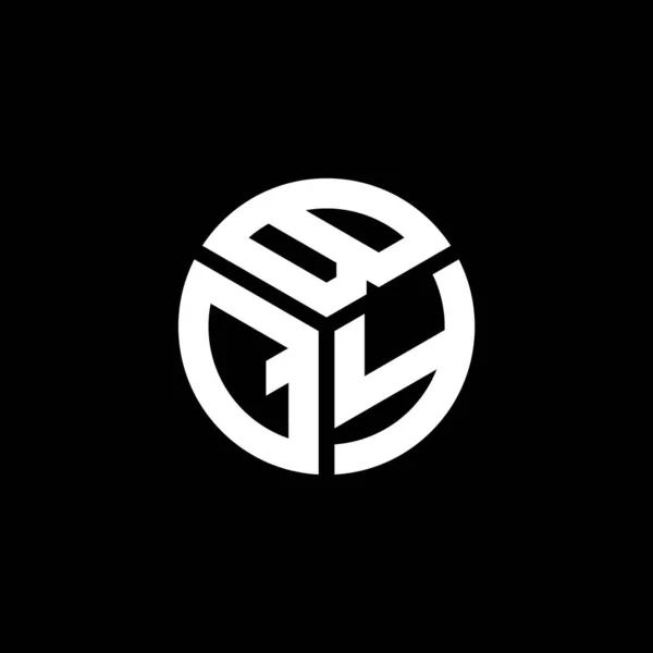 Bqy Písmeno Logo Design Černém Pozadí Bqy Kreativní Iniciály Koncept — Stockový vektor