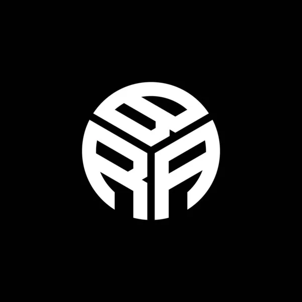 Bra Lettre Logo Design Sur Fond Noir Bra Initiales Créatives — Image vectorielle