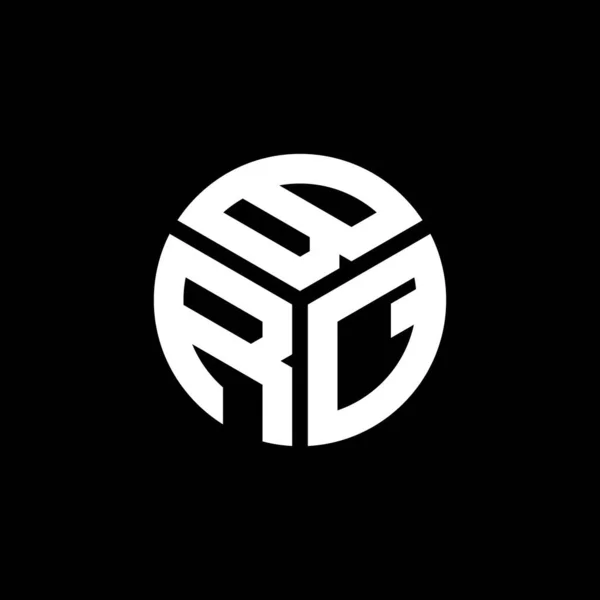 Design Logo Lettera Brq Sfondo Nero Logo Creativo Delle Iniziali — Vettoriale Stock